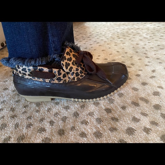 NIB Leopard Bling Brown Duck Boots from “Sugar” FIRM PRICE Only 5 pair left! - Picture 4 of 10